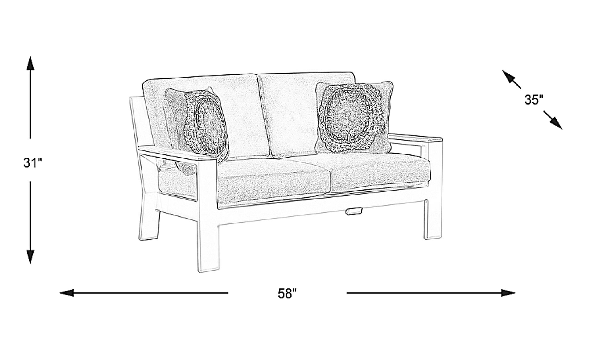 Dimension Image. Please refer to the Dimension Tab on this page for dimension details.
