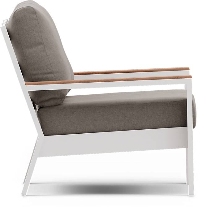 Solana White 4 Pc Outdoor Loveseat Seating Set With Mushroom Cushions - Thumbnail - Image 4