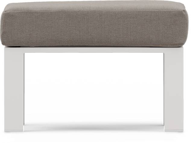 Solana White Outdoor Ottoman with Mushroom Cushion - Thumbnail - Image 2