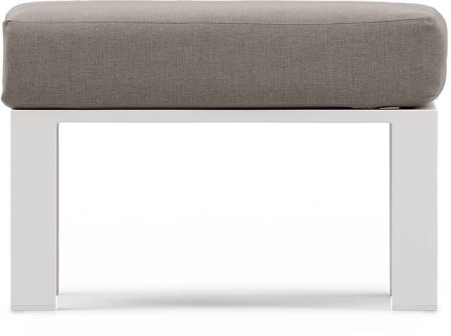 Solana White Outdoor Ottoman with Mushroom Cushion - Thumbnail - Image 3