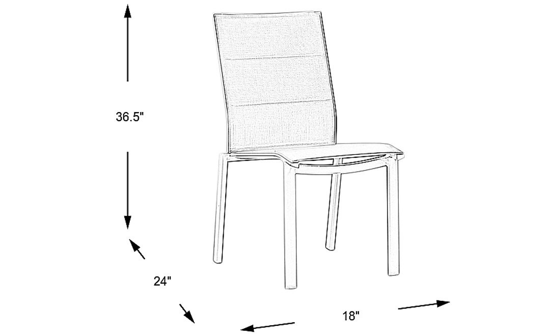 Solana White Outdoor Side Chair