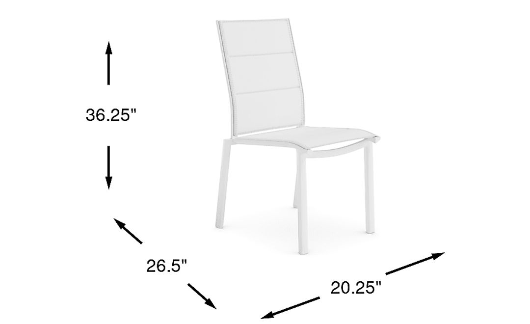 Solana White Outdoor Side Chair