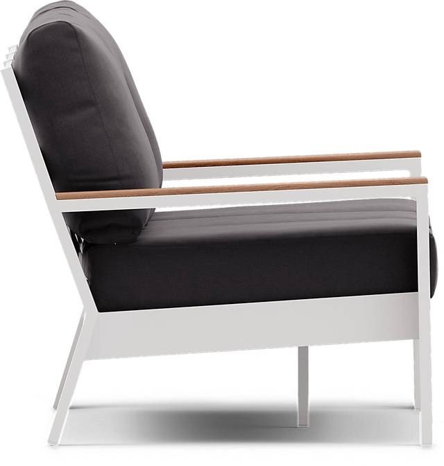 Solana White 4 Pc Outdoor Sofa Seating Set With Charcoal Cushions - Thumbnail - Image 4