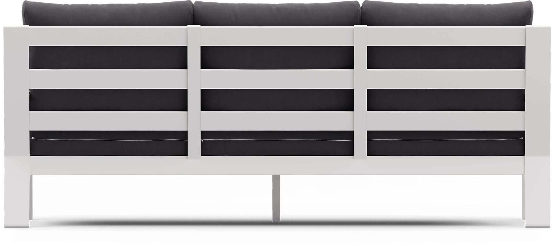 Solana White Outdoor Sofa with Charcoal Cushions - Image 5