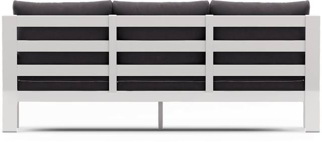 Solana White 4 Pc Outdoor Sofa Seating Set With Charcoal Cushions - Thumbnail - Image 5
