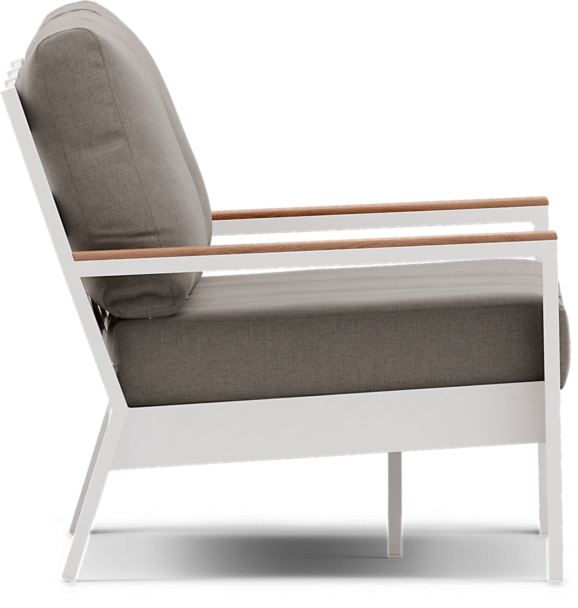 Solana White 4 Pc Outdoor Sofa Seating Set With Mushroom Cushions - Image 4