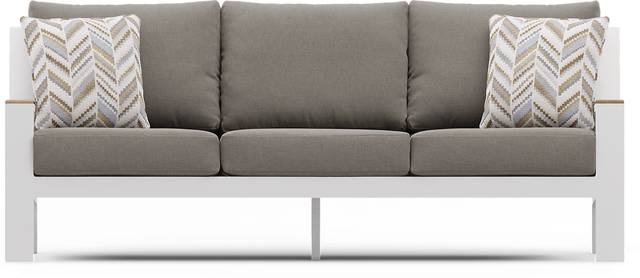 Solana White 4 Pc Outdoor Sofa Seating Set With Mushroom Cushions - Thumbnail - Image 2