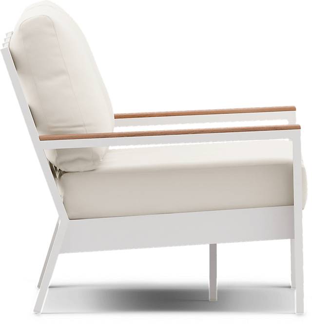 Solana White Outdoor Sofa with Natural Cushions - Thumbnail - Image 4