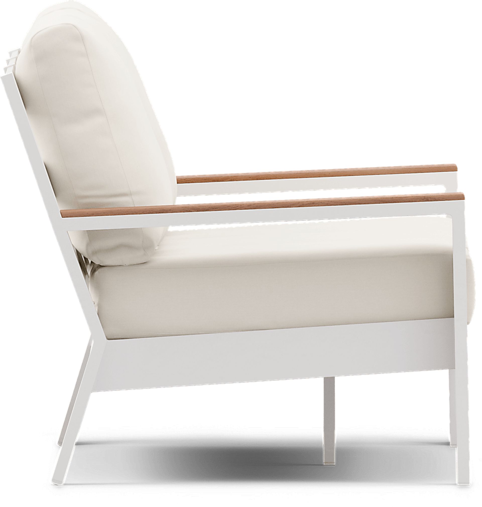 Solana White Outdoor Sofa with Natural Cushions - Image 4
