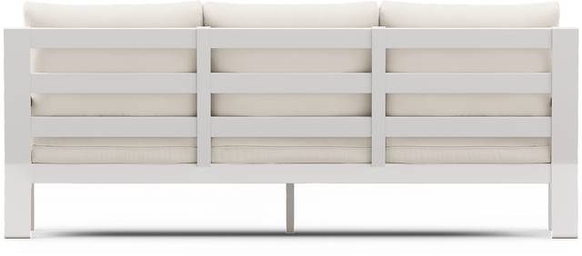 Solana White 4 Pc Outdoor Sofa Seating Set With Natural Cushions - Thumbnail - Image 5