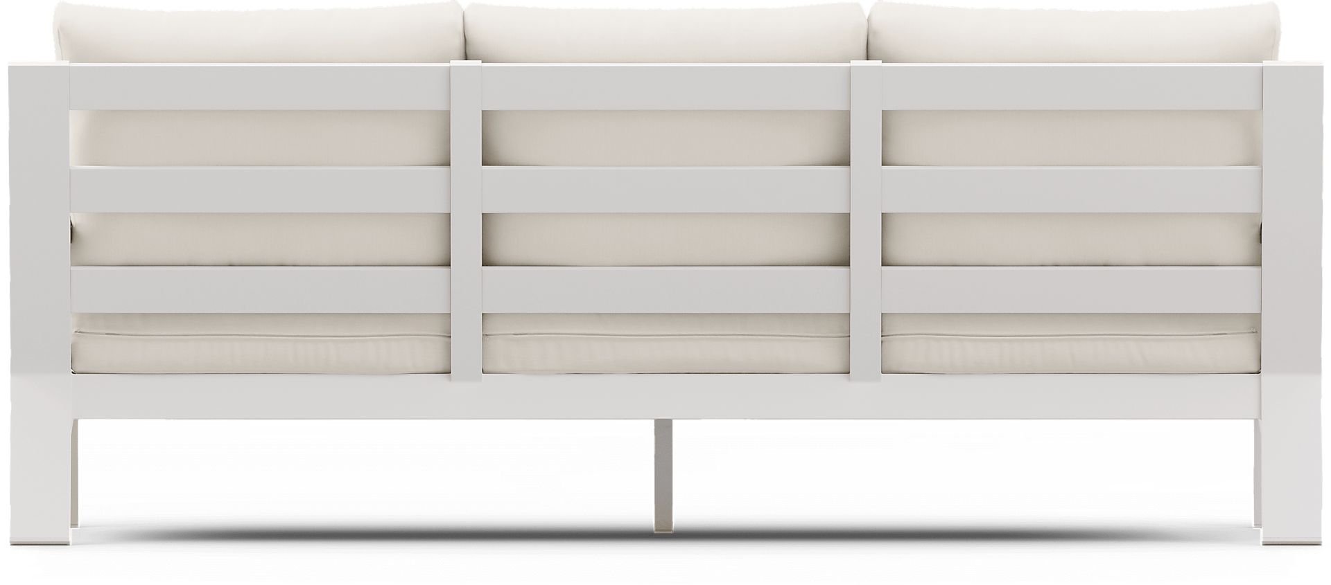 Solana White Outdoor Sofa with Natural Cushions - Image 5