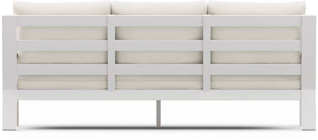 Solana White 4 Pc Outdoor Sofa Seating Set With Natural Cushions - Thumbnail - Image 5