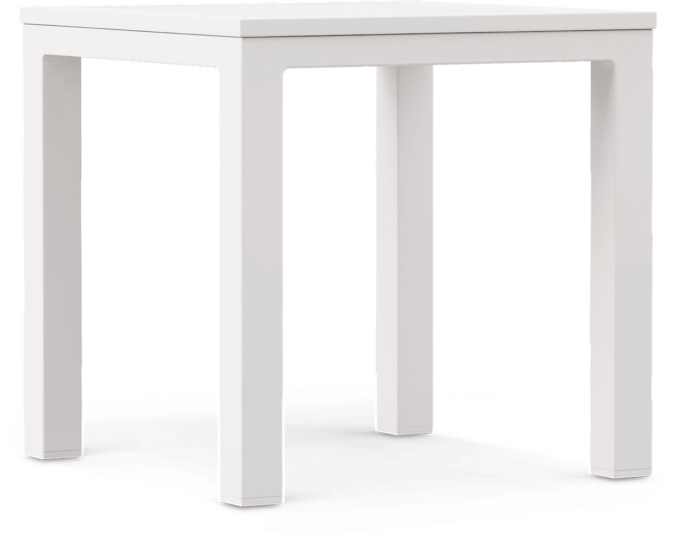 Solana White Square Outdoor End Table