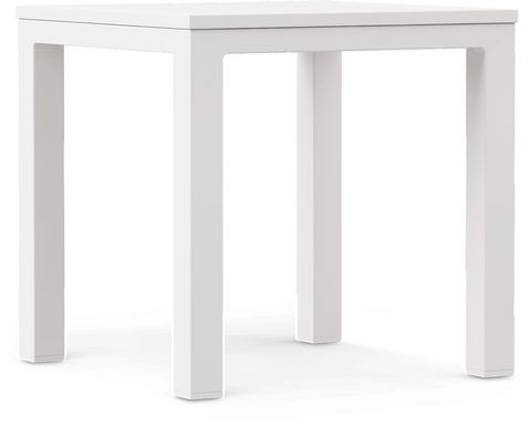 Solana White Square Outdoor End Table