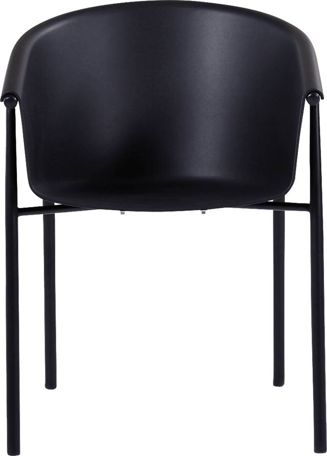 Soldau Black Outdoor Side Chair - Thumbnail - Image 2