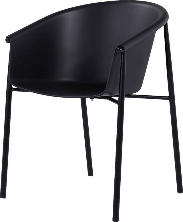 Soldau Black Outdoor Side Chair - Thumbnail - Image 3