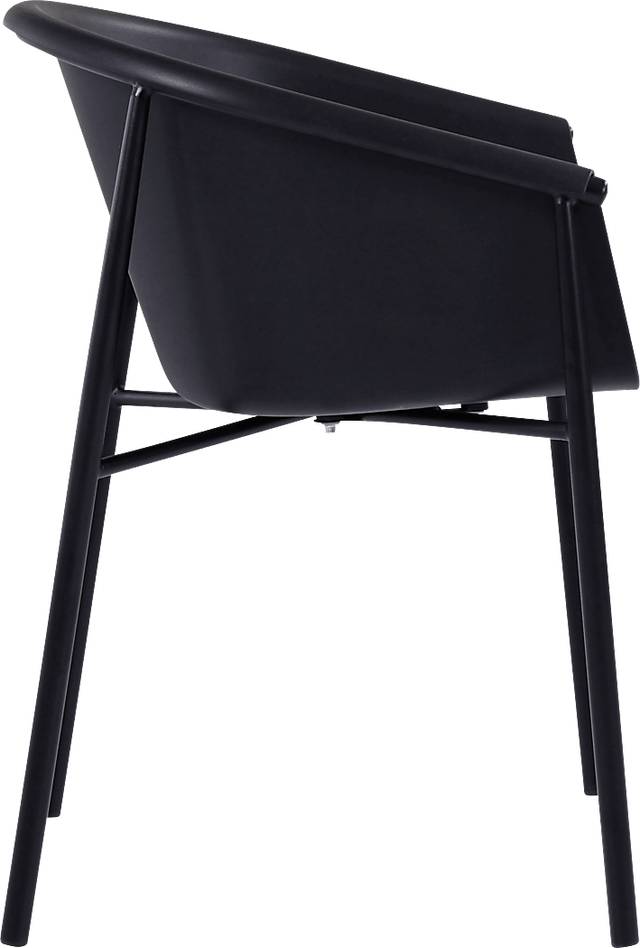 Soldau Black Outdoor Side Chair - Thumbnail - Image 4