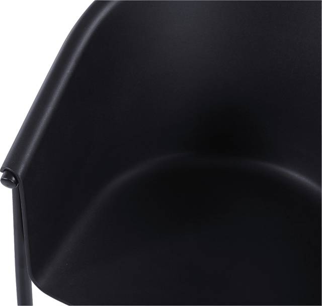 Soldau Black Outdoor Side Chair - Thumbnail - Image 6