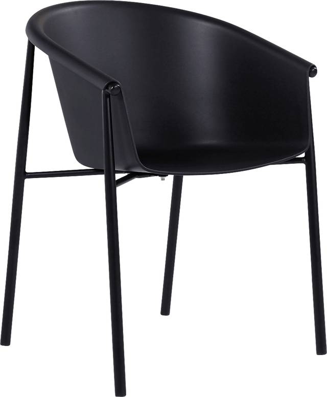 Soldau Black Outdoor Side Chair - Thumbnail - Image 1