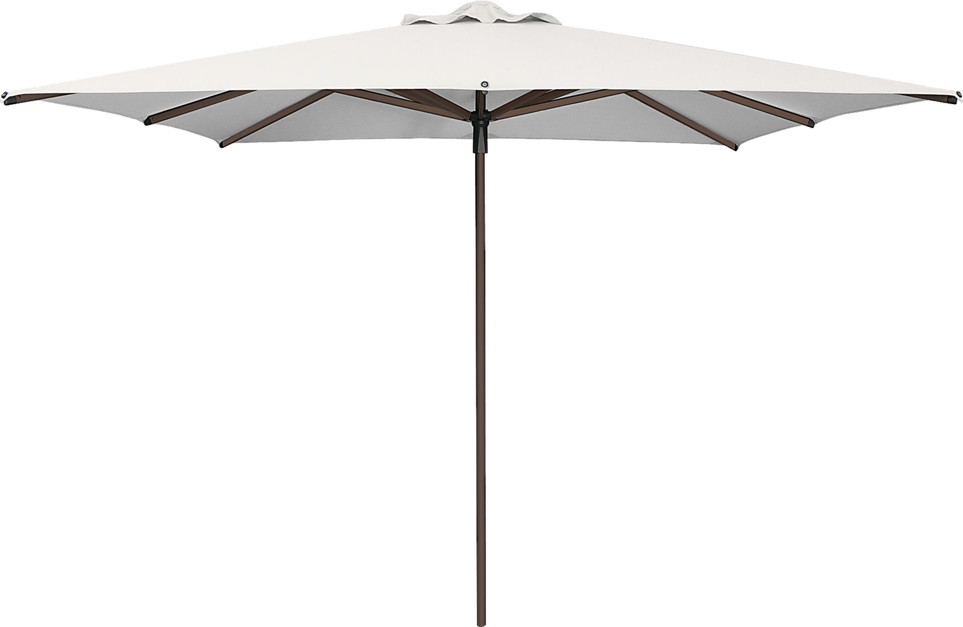 Soleil Bronze 8' Square Natural Outdoor Umbrella - Image 1