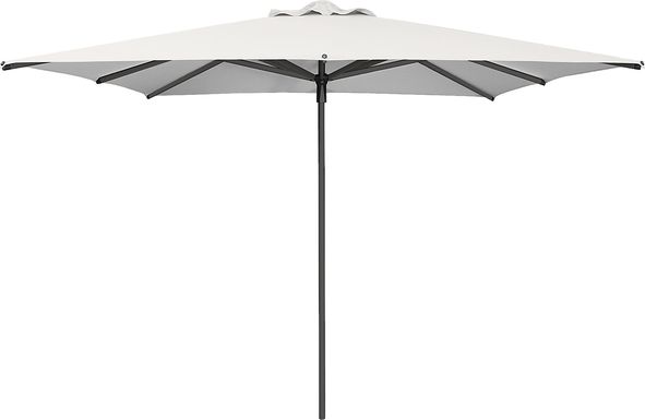 Soleil Graphite 8' Square Natural Outdoor Umbrella
