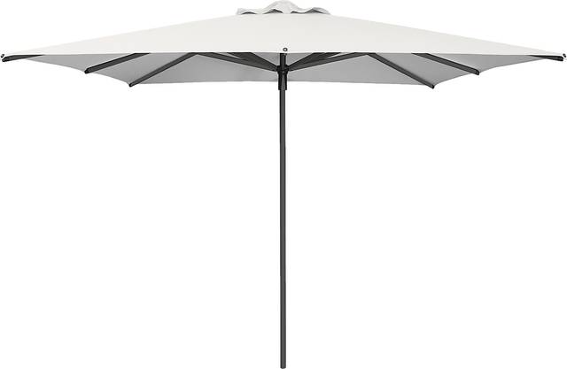 Soleil Graphite 8' Square Natural Outdoor Umbrella - Thumbnail - Image 1