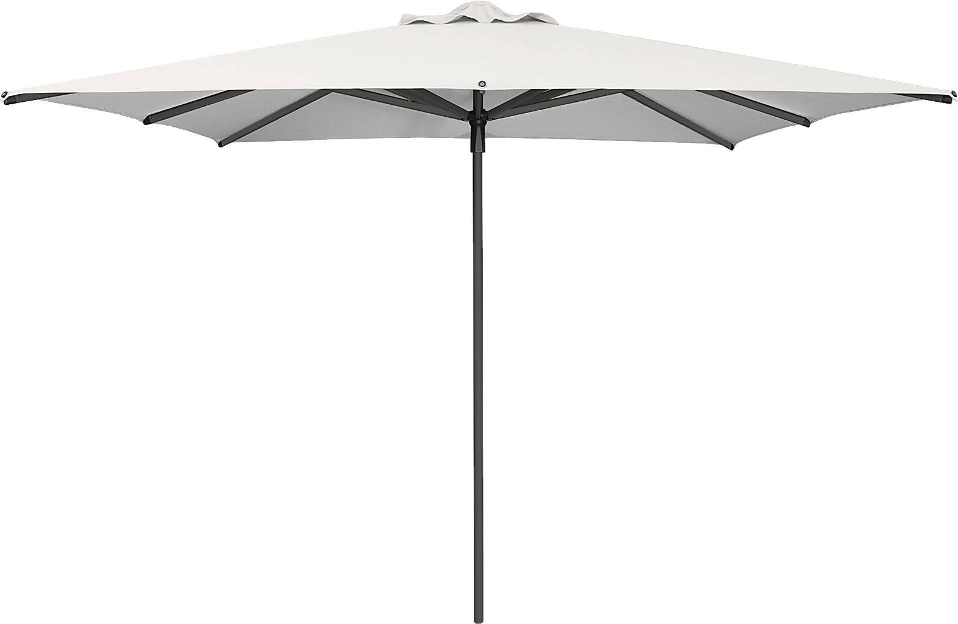 Soleil Graphite 8' Square Natural Outdoor Umbrella - Image 1
