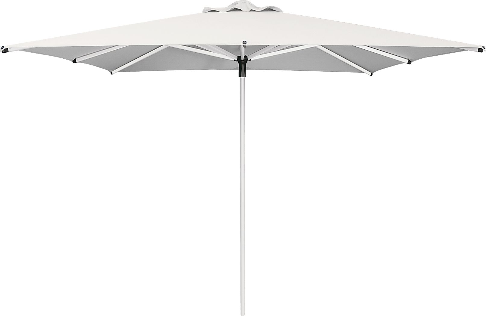 Soleil White 8' Square Natural Outdoor Umbrella