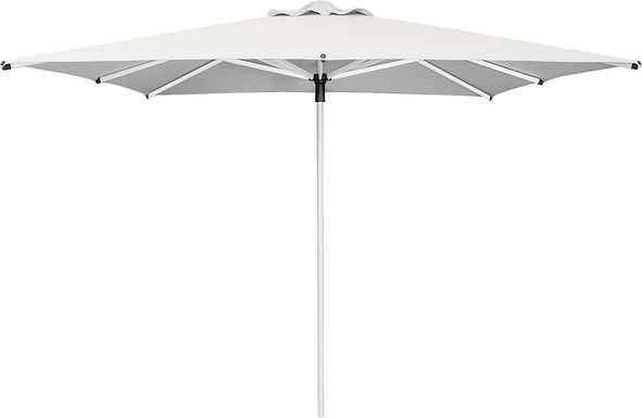 Soleil White 8' Square Natural Outdoor Umbrella