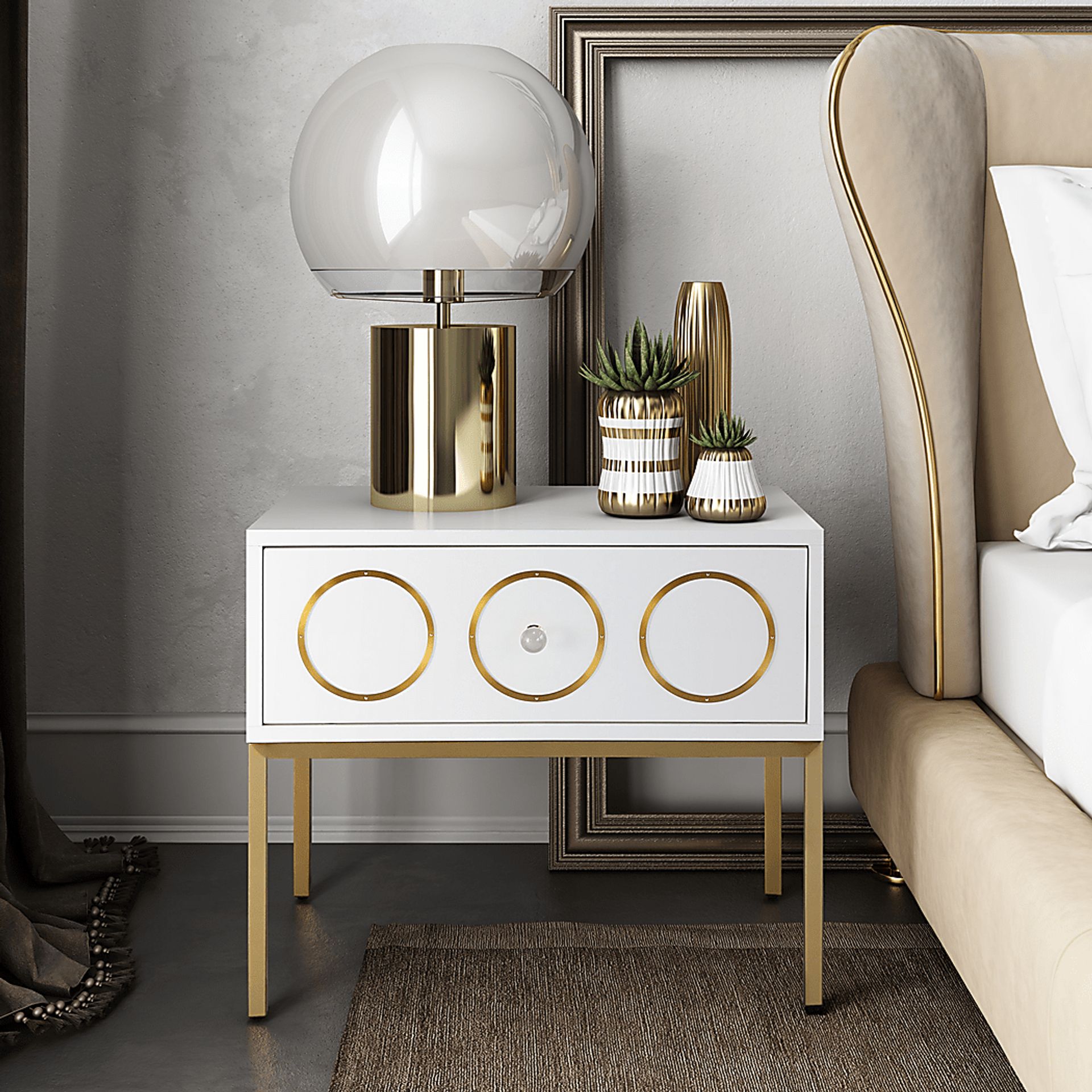 Solene White Accent Table - Image 3