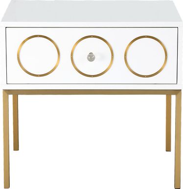 Solene White Accent Table