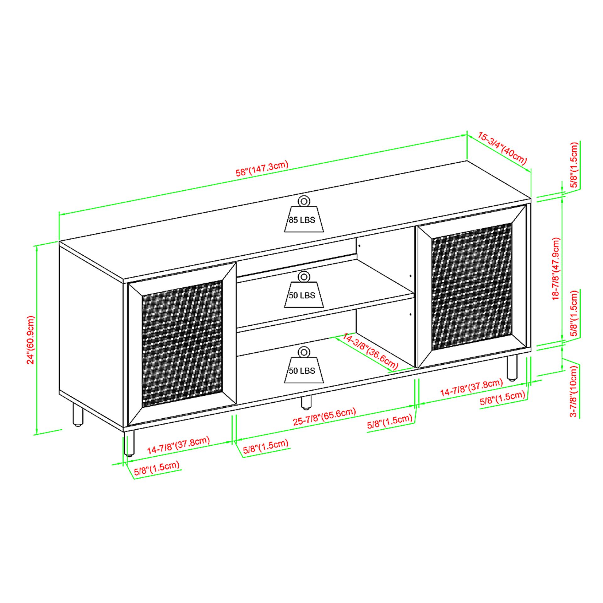 Sollway Oak 58 in. Console - Image 7