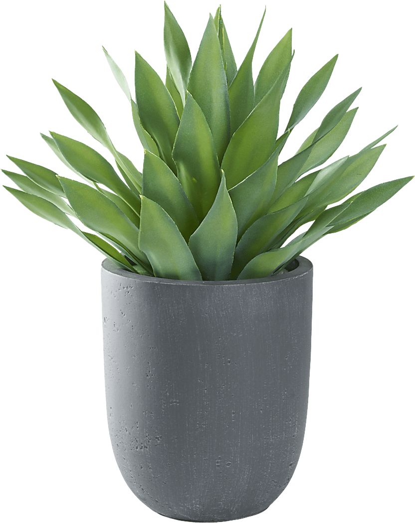 Soloma Green 27 in. Artificial Large Desert Succulent in Gray Planter