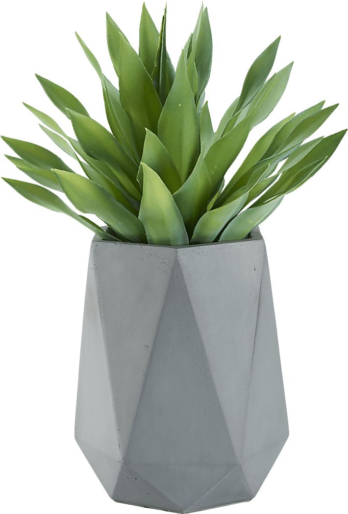 Soloma Green 31 in. Artificial Desert Succulent in Gray Planter