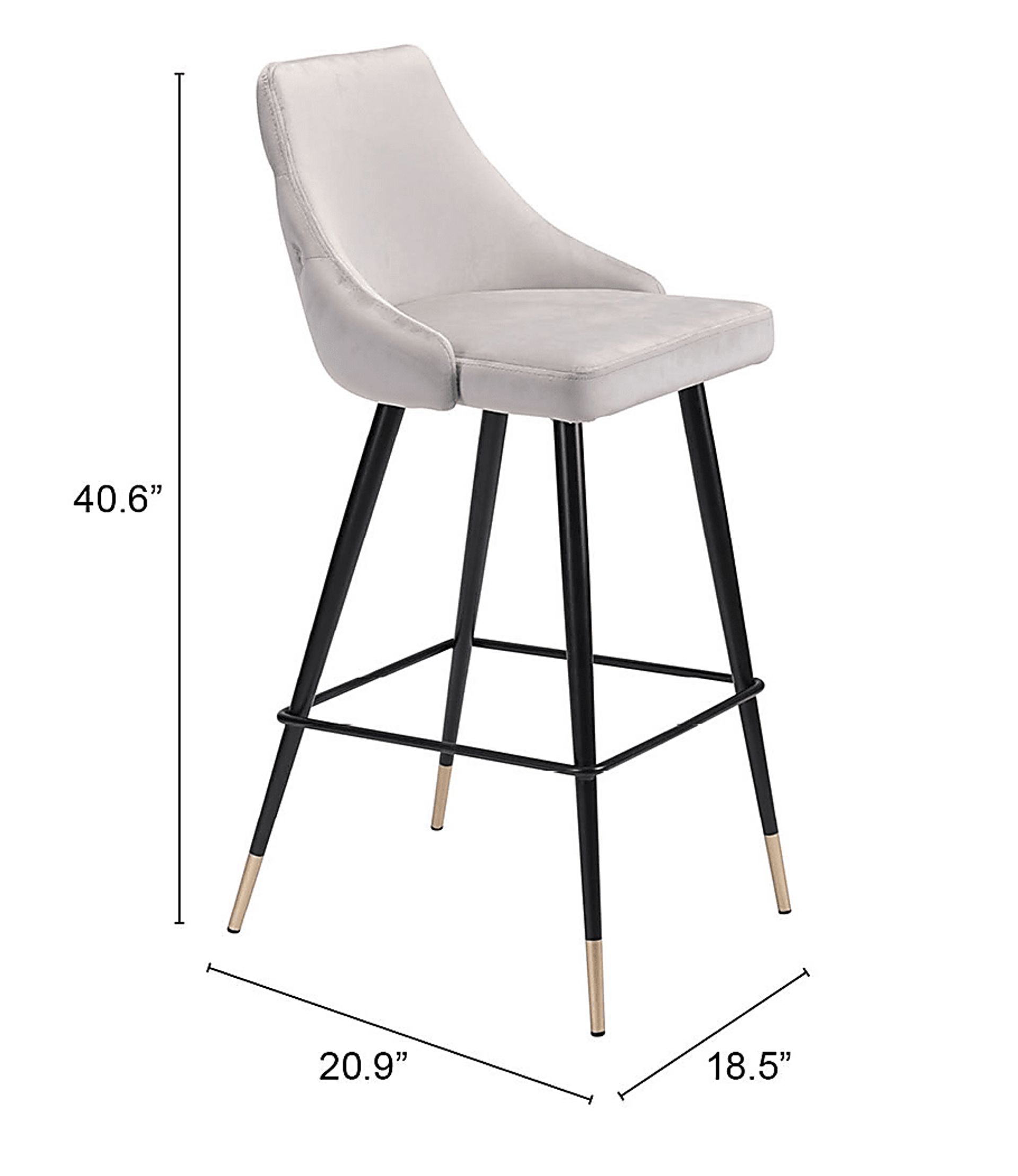 Solveig Gray Barstool - Image 6