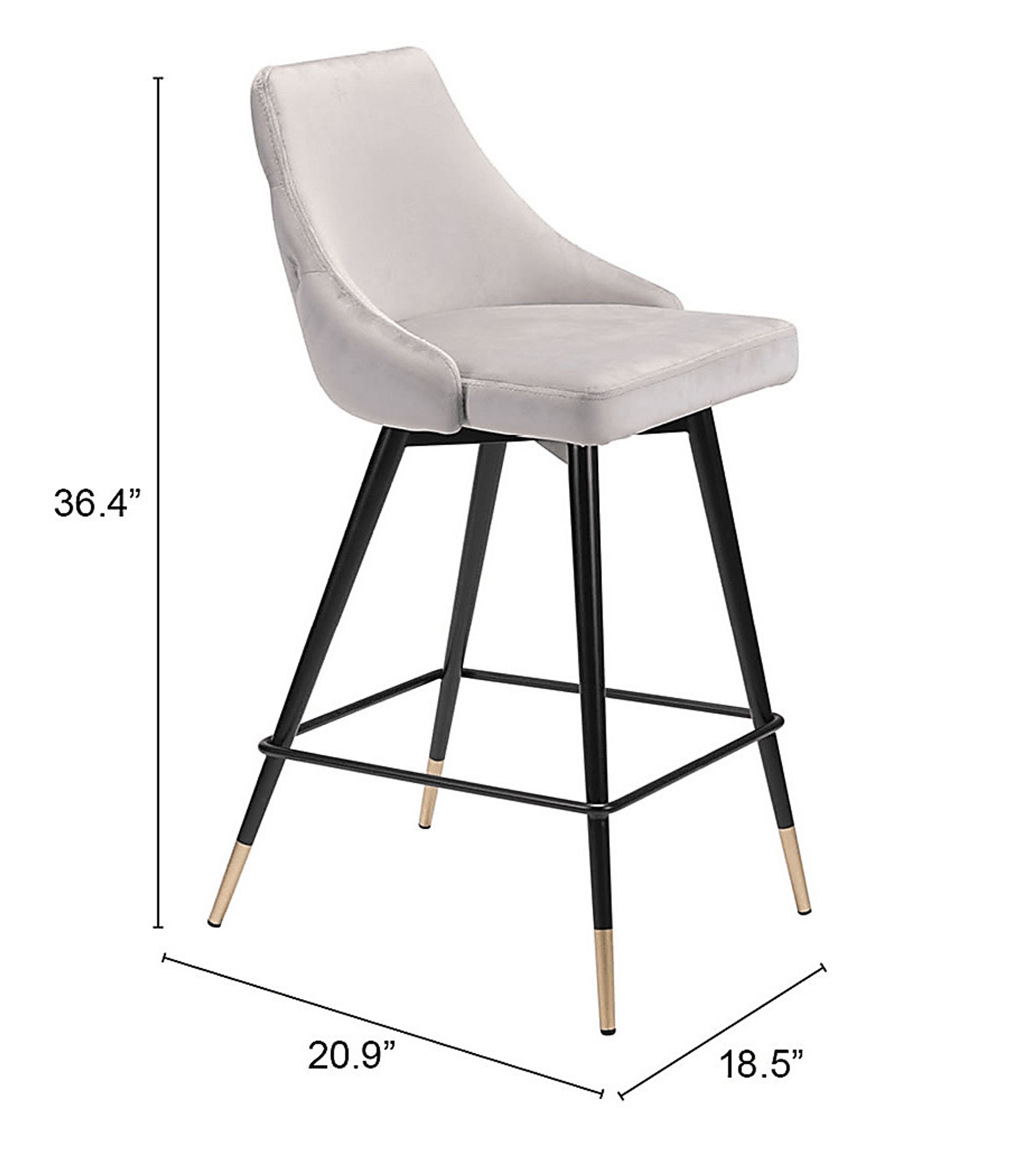 Solveig Gray Counter Height Stool - Image 6