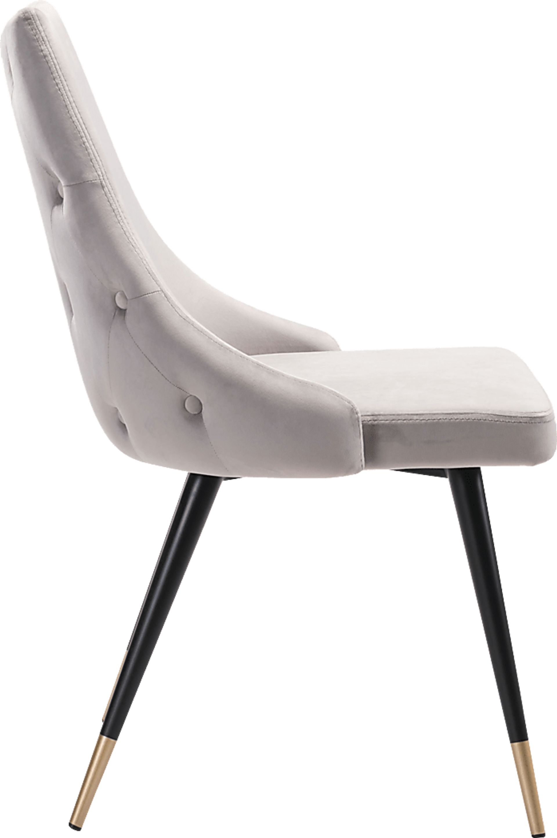 Solveig Gray Side Chair, Set of 2 - Image 2