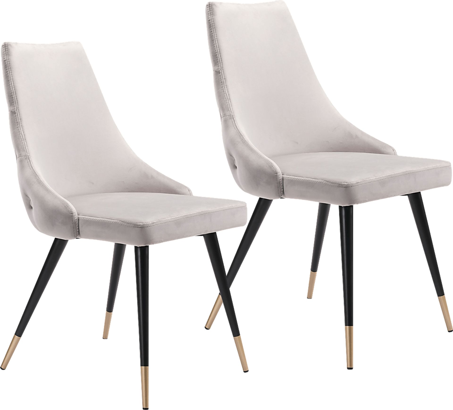 Solveig Gray Side Chair, Set of 2 - Image 1