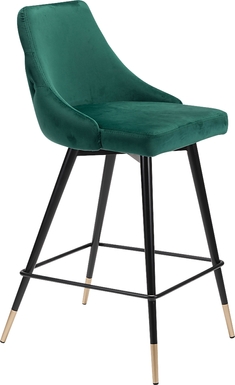 Solveig Green Counter Height Stool