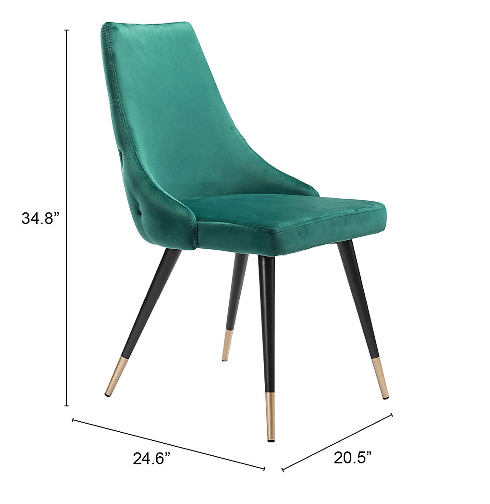 Solveig Green Side Chair, Set of 2 - Image 6