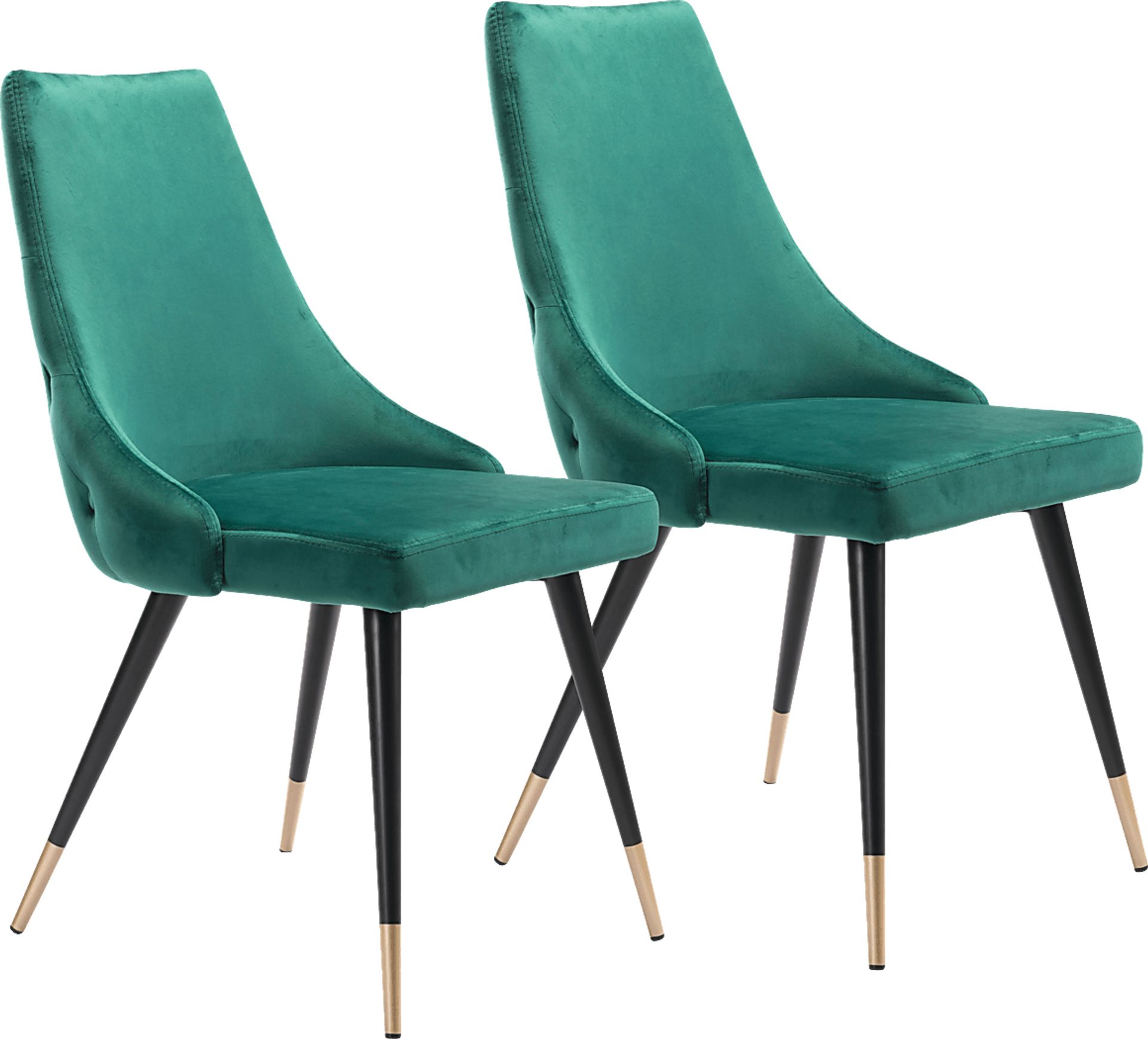 Solveig Green Side Chair, Set of 2 - Image 1