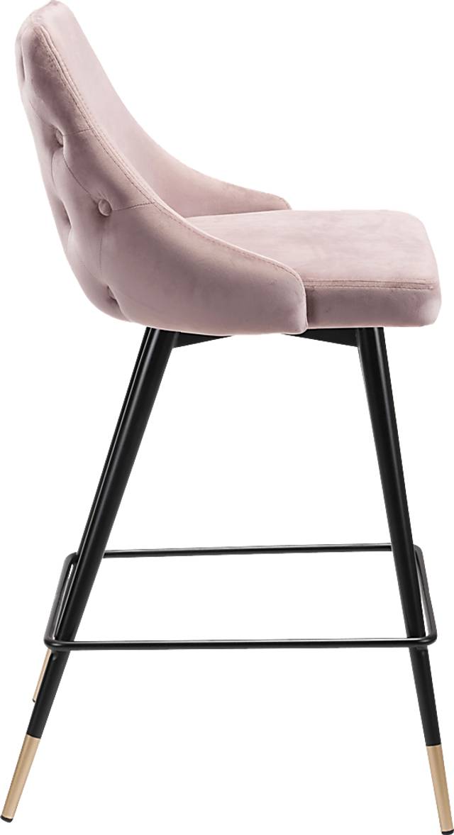 Solveig Pink Counter Height Stool - Thumbnail - Image 2