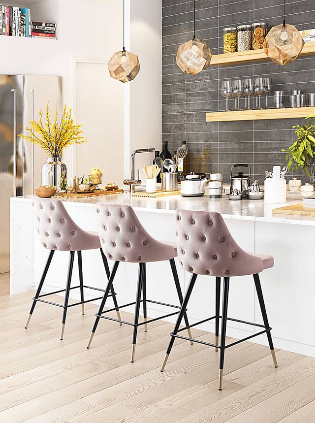 Solveig Pink Counter Height Stool - Thumbnail - Image 5