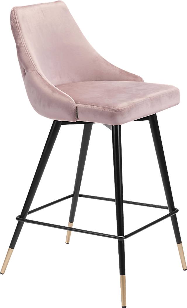 Solveig Pink Counter Height Stool - Thumbnail - Image 1
