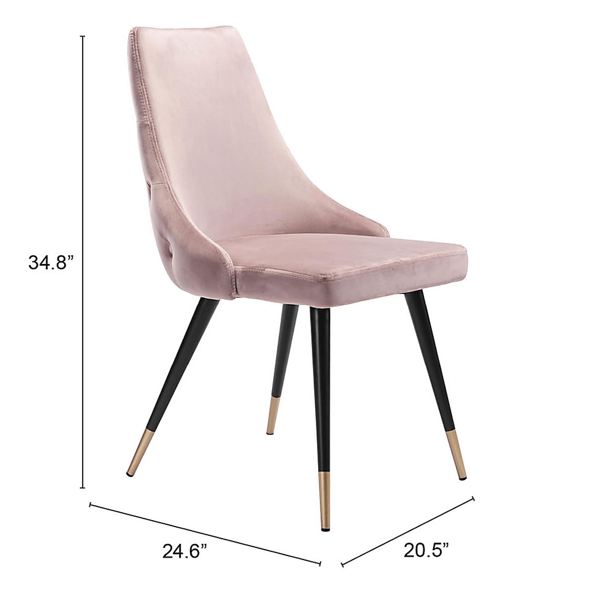 Solveig Pink Side Chair, Set of 2 - Image 6