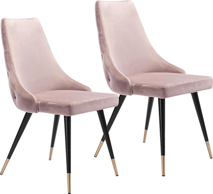 Solveig Pink Side Chair, Set of 2