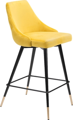 Solveig Yellow Counter Height Stool