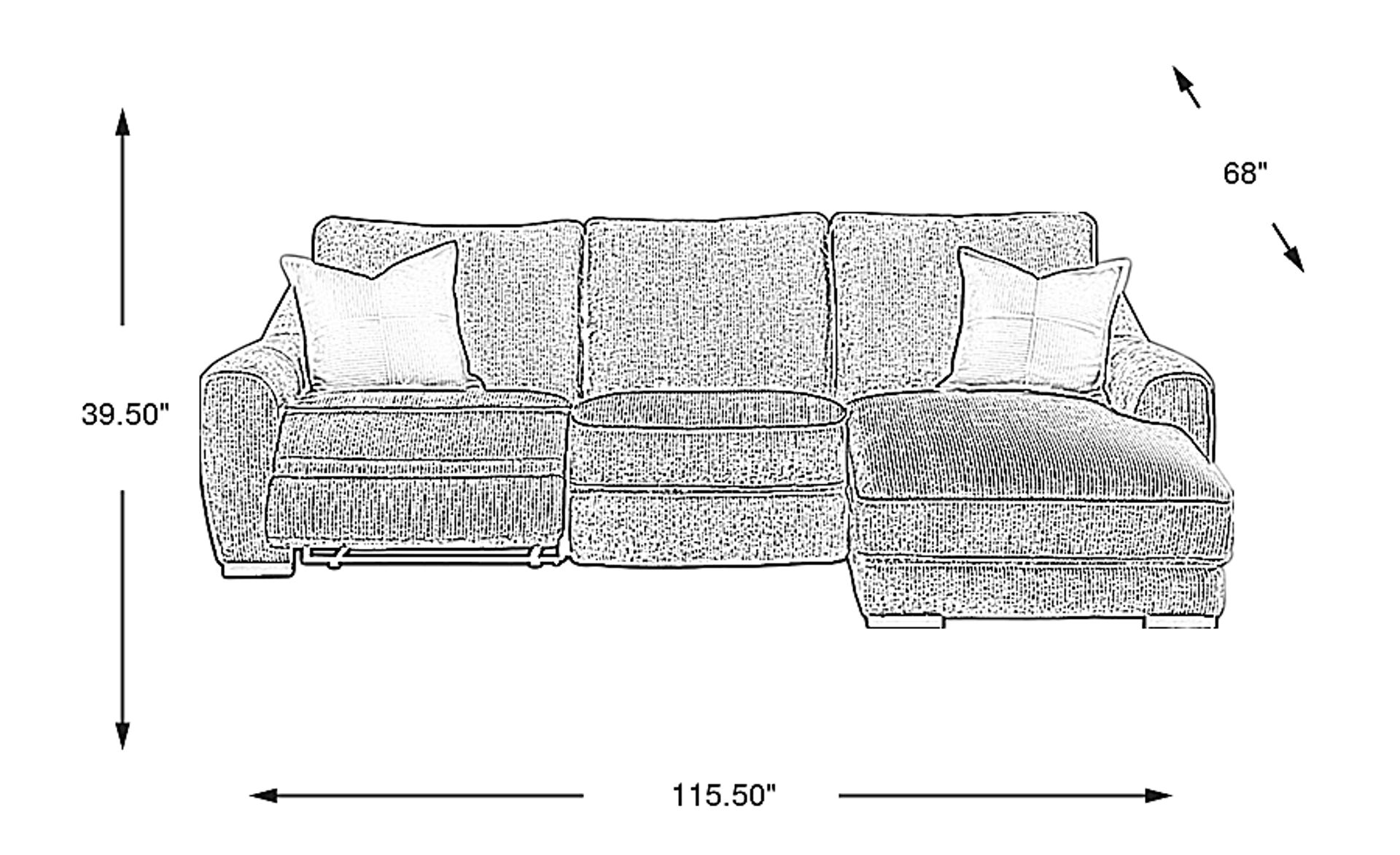 Dimension Image. Please refer to the Dimension Tab on this page for dimension details.