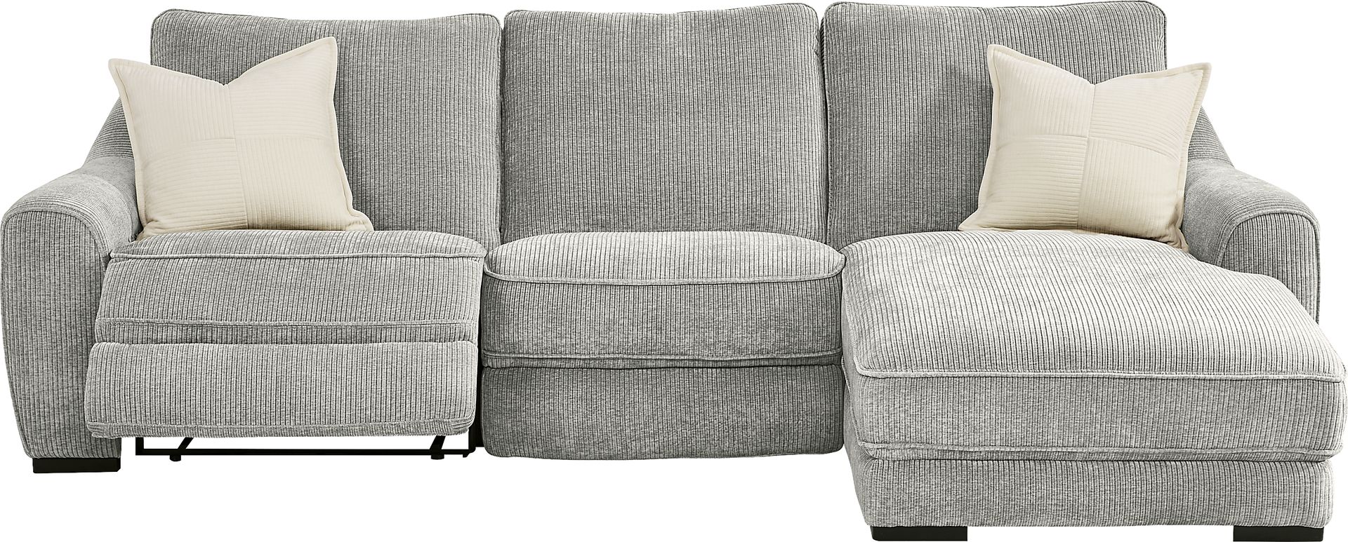 Somerset Gray 3 Pc Dual Power Reclining Sectional - Image 1