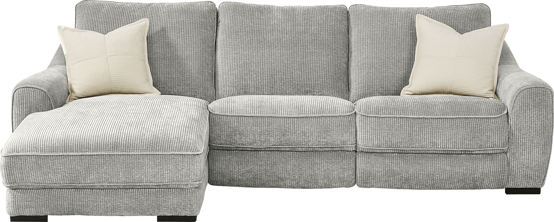 Somerset Gray 3 Pc Dual Power Reclining Sectional - Image 3